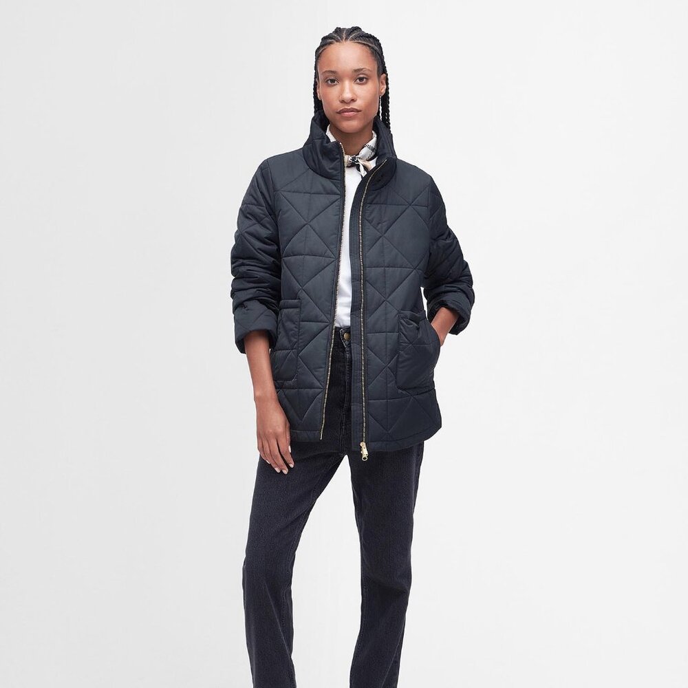 NWT Barbour Stella Quilted Jacket Black
